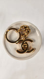 Chanel Gold Tone Turn Lock Key Ring - 3211