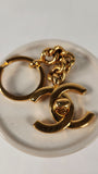 Chanel Gold Tone Turn Lock Key Ring - 3211