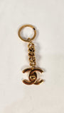 Chanel Gold Tone Turn Lock Key Ring - 3211