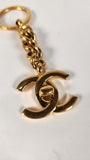 Chanel Gold Tone Turn Lock Key Ring - 3211
