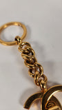 Chanel Gold Tone Turn Lock Key Ring - 3211