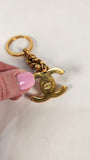 Chanel Gold Tone Turn Lock Key Ring - 3211