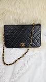 Chanel Matelasse Chain Black Lambskin Shoulder Bag - 3215