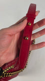 Chanel Boy Medium Red Leather Chain Shoulder Bag - 3212