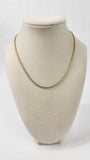 Christian Dior Gold Tone Thin Rope Necklace Chain - 3197