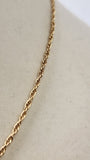 Christian Dior Gold Tone Thin Rope Necklace Chain - 3197