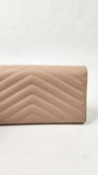 YSL Pink V Stitch Leather Wallet - 3209