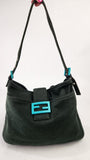 Fendi Khaki Cotton Jersey FF Shoulder Bag - G0265