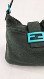 Fendi Khaki Cotton Jersey FF Shoulder Bag - G0265