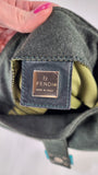 Fendi Khaki Cotton Jersey FF Shoulder Bag - G0265