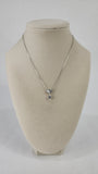 Swarovski Silver Necklace with Heart and Rhinestone Charm - 2468