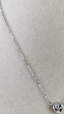 Swarovski Silver Necklace with Heart and Rhinestone Charm - 2468