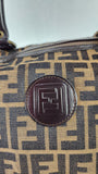 Fendi Zucca Brown Canvas Boston Bag - G0262