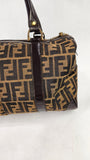 Fendi Zucca Brown Canvas Boston Bag - G0262