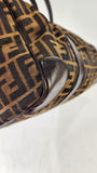 Fendi Zucca Brown Canvas Boston Bag - G0262