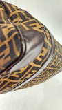 Fendi Zucca Brown Canvas Boston Bag - G0262