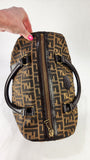 Fendi Zucca Brown Canvas Boston Bag - G0262
