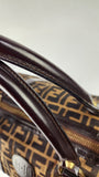 Fendi Zucca Brown Canvas Boston Bag - G0262