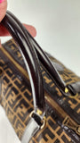 Fendi Zucca Brown Canvas Boston Bag - G0262