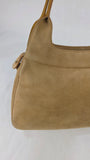 Salvatore Ferragamo Gancini Tan Suede Shoulder Bag - 3261