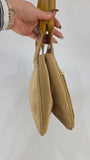 Salvatore Ferragamo Gancini Tan Suede Shoulder Bag - 3261