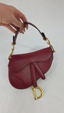 Christian Dior Red Leather Saddle Hand Bag - 3283