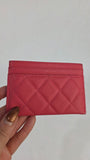 Chanel Pink Leather Card Holder - G0293