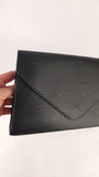 Louis Vuitton Black Epi Leather Envelope Clutch - G0325