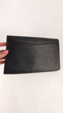 Louis Vuitton Black Epi Leather Envelope Clutch - G0325
