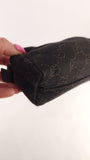 Gucci GG Brown/Black Canvas Pouch - G0283