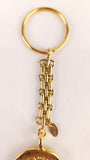 Chanel Gold Tone Cambon Logo Key Ring - 3329