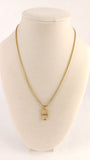 Christian Dior Gold Tone CD Necklace - G0314