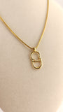 Christian Dior Gold Tone CD Necklace - G0314