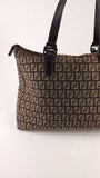 Fendi Zucchino Brown Canvas Tote - G0338
