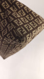 Fendi Zucchino Brown Canvas Tote - G0338