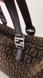 Fendi Zucchino Brown Canvas Tote - G0338