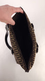 Fendi Zucchino Brown Canvas Tote - G0338