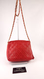 Chanel Matelasse Chain Red Lamb Skin Shoulder Bag - G0272