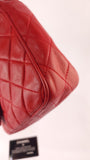 Chanel Matelasse Chain Red Lamb Skin Shoulder Bag - G0272