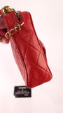 Chanel Matelasse Chain Red Lamb Skin Shoulder Bag - G0272