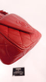 Chanel Matelasse Chain Red Lamb Skin Shoulder Bag - G0272