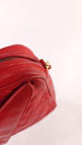 Chanel Matelasse Chain Red Lamb Skin Shoulder Bag - G0272