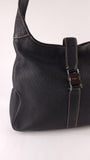 Salvatore Ferragamo Black Leather Shoulder Bag - 3372