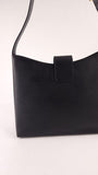 Salvatore Ferragamo Gancini Black Leather Shoulder Bag - 3373