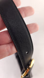Salvatore Ferragamo Gancini Black Leather Shoulder Bag - 3373