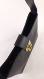 Salvatore Ferragamo Gancini Black Leather Shoulder Bag - 3373