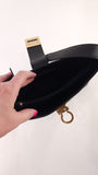 Salvatore Ferragamo Gancini Black Leather Shoulder Bag - 3373
