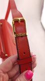 Celine Red Leather Shoulder Bag - 3370