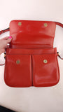 Celine Red Leather Shoulder Bag - 3370