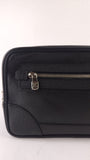 Louis Vuitton Black Leather Taiga Pouch - G0355